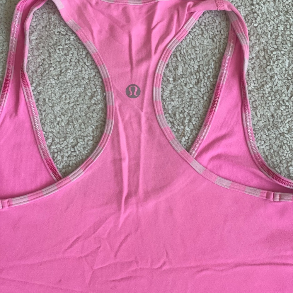 Pink Lululemon Racerback Tank Top - Picture 2 of 3